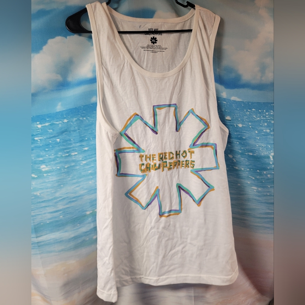 Red Hot Chili Peppers NWOT White Graphic Tank Top Mens Size XL